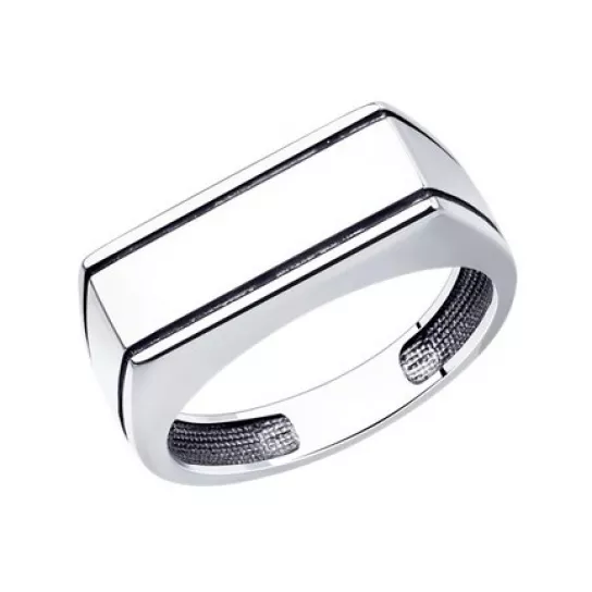 Кольцо-печатка из серебра