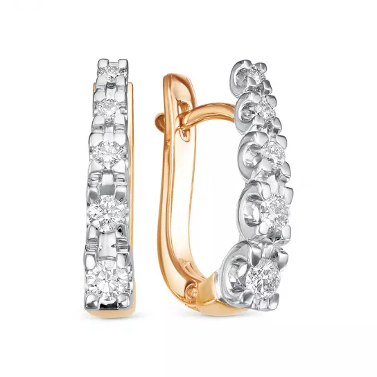 Серьги с бриллиантами из золота