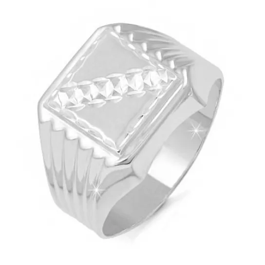 Кольцо-печатка из серебра