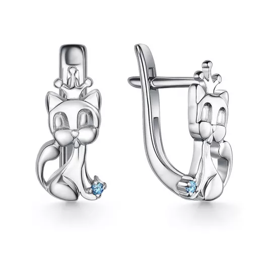 Серьги детские из серебра