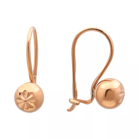 Серьги детские из золота