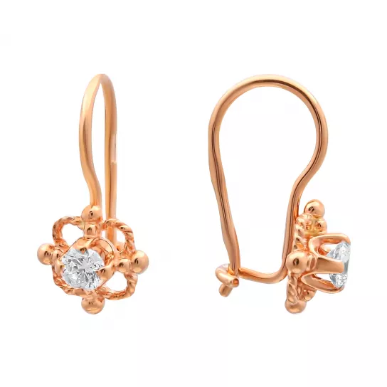 Серьги детские из золота