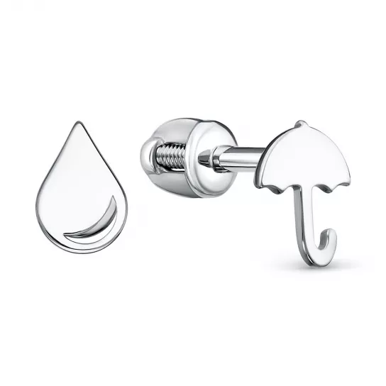 Пусеты из серебра