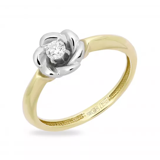 Кольцо с бриллиантами из золота