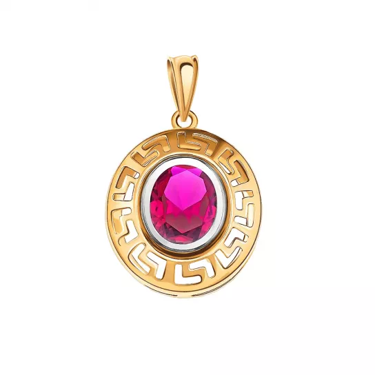 Подвеска с фианитом из золота