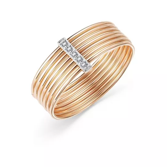 Кольцо с фианитом из золота