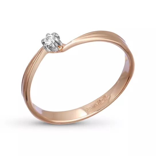 Кольцо с бриллиантами из золота