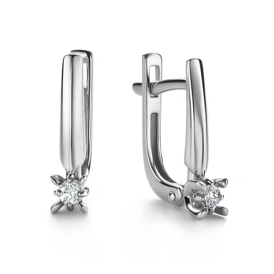 Серьги с бриллиантами из золота