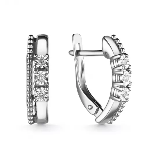 Серьги с бриллиантами из золота