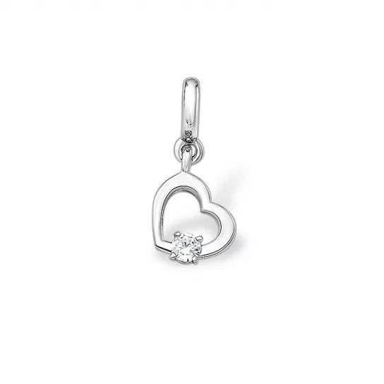 Шарм с фианитом из серебра