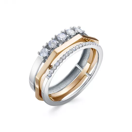 Кольцо с бриллиантами из золота