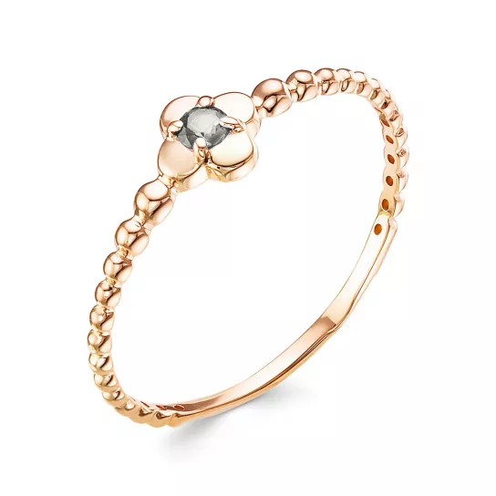 Кольцо с фианитом из золота