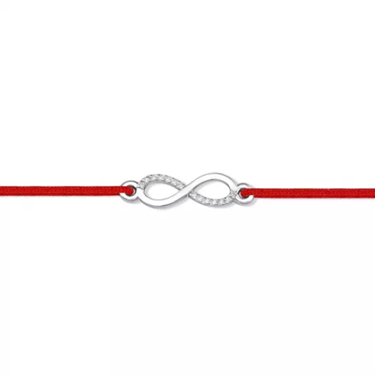 Браслет с фианитом из серебра