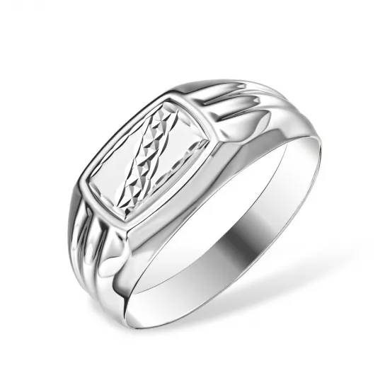 Кольцо-печатка из серебра