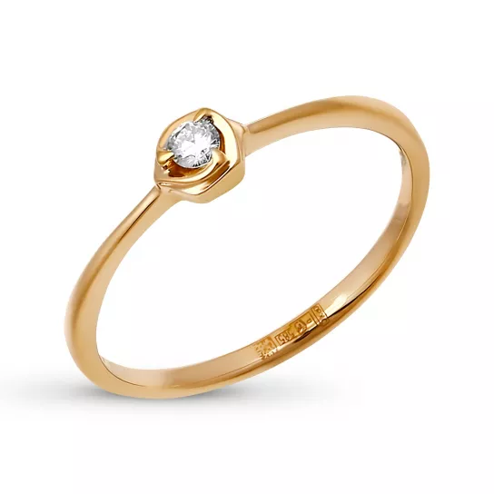 Кольцо с бриллиантами из золота