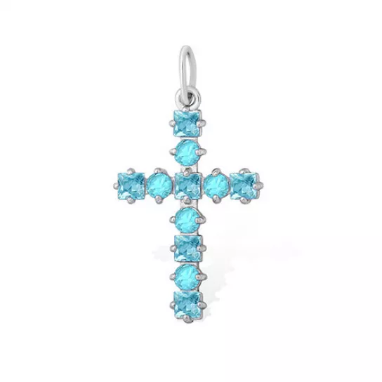 Подвеска с фианитом из серебра