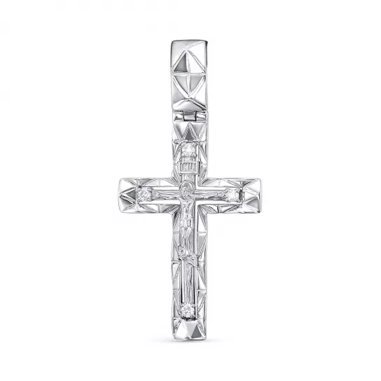 Крест с бриллиантами из золота