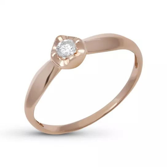 Кольцо с бриллиантами из золота