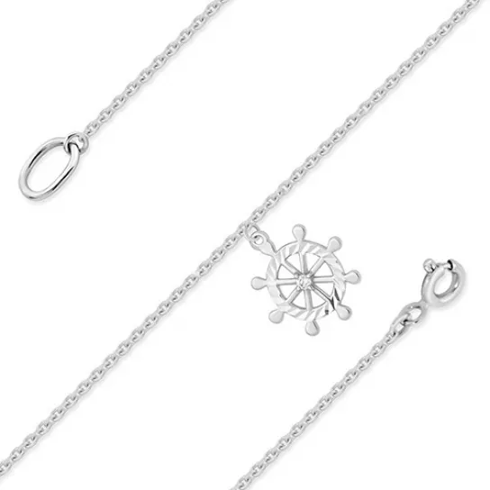 Браслет с фианитом из серебра