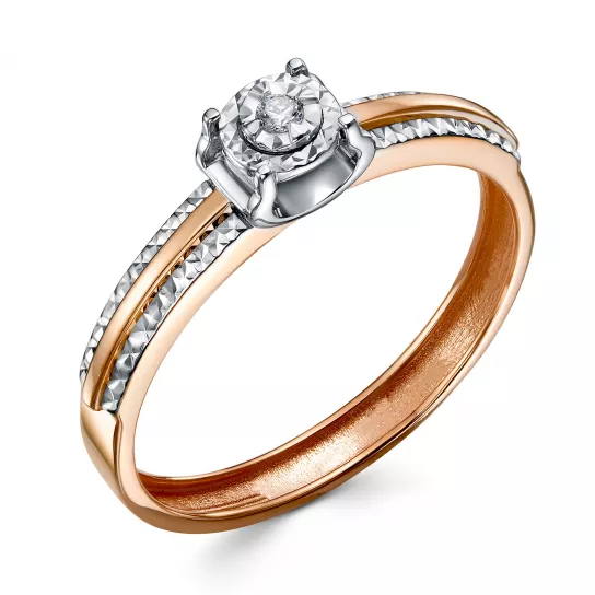 Кольцо с бриллиантами из золота