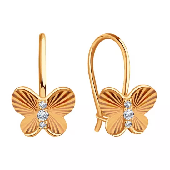 Серьги детские из золота